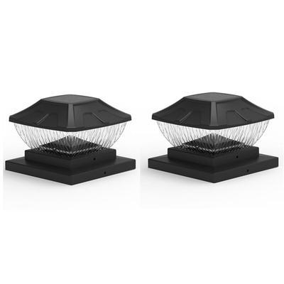 Solar-Pfostenkappenleuchten für Den AußEnbereich - 2Er-Pack, 2 , Solar-Deck-Zaunleuchten, IP65 Image