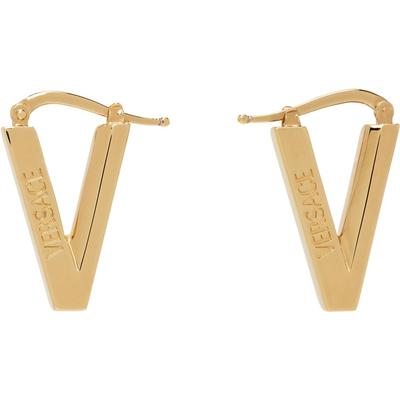 V2025 Chain Earrings - Black - Versace Earrings