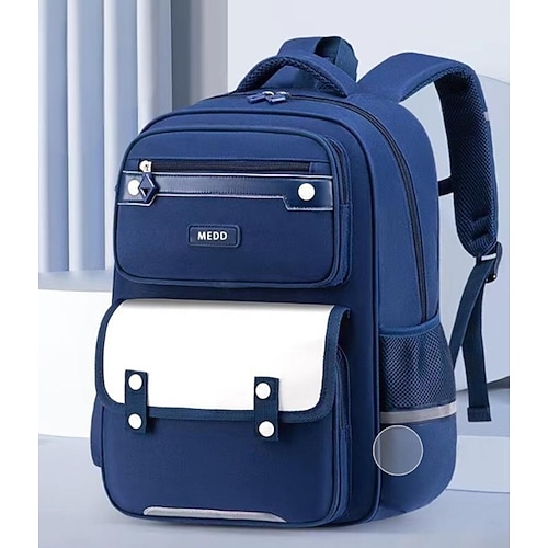 Zaino scolastico per ragazzi della scuola elementare – resistente zaino impermeabile con più tasche, strutturato per il ritorno a scuola per l'uso quotidiano