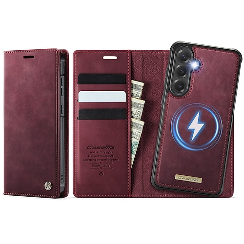 Handy Hülle Handyhüllen Für Samsung Galaxy S22 S21 Ultra Plus S20 Flip-Cover Abnehmbar Magnetisch Unterstützt kabelloses Laden TPU PU-Leder Image