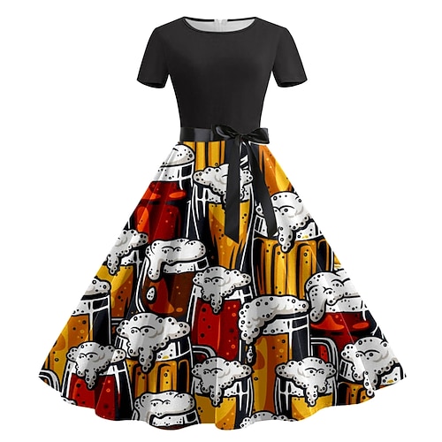 Kleid Bayerisch München Deutsch alpin Grafik für Damen Erwachsene 3D-Druck für Karneval Oktoberfestbier Party Image
