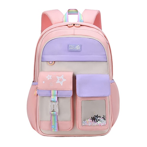 Zaino impermeabile per bambini con galassia arcobaleno – zaino scolastico di grande capacità con molteplici tasche per ragazze, zaino leggero per la scuola elementare e media