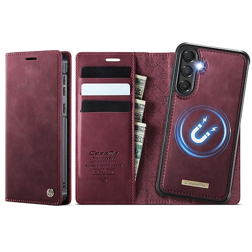 Handy Hülle Handyhüllen Für Samsung Galaxy A16 A55 5G A15 A14 A54 A53 A13 A52 Flip-Cover Abnehmbar Magnetisch Ständer TPU PU-Leder Image