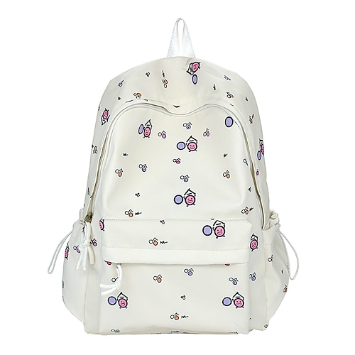 Zaino con stampa di caramelle per bambine – zaino leggero color pastello per la scuola materna e elementare per il ritorno a scuola