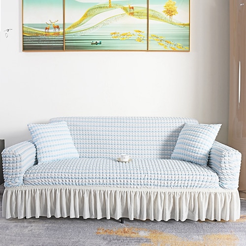 Eleganter Stretch-Sofabezug mit 3D-Blasengitter, Sofabezug, Couchbezug, elastischer Sofabezug aus Spandex mit Rock Image