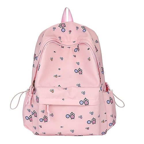 Zaino con stampa di caramelle per bambine – zaino leggero color pastello per la scuola materna e elementare per il ritorno a scuola