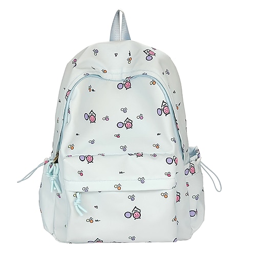 Zaino con stampa di caramelle per bambine – zaino leggero color pastello per la scuola materna e elementare per il ritorno a scuola