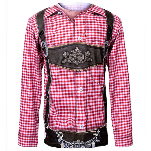 Bayerisch München Deutsch Sweatshirt Pullover Lederhosen-Print Grafik für Herren Erwachsene 3D-Druck für Karneval Oktoberfestbier Party Alltagstauglich Image