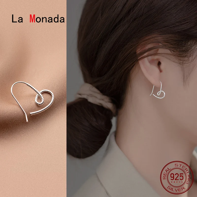 La Monada Big Hoop Ohrringe Für Frauen Silber 925 Herz Twist Feine Frauen Ohrringe Schmuck Hoop Ohrringe 925 Silber Mädchen haken