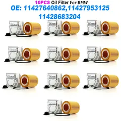 10PCS 11427640862 11427953125 Engine Oil Filter 11428683204 11427634291 11427618461 for BMW 320I 328I 428I 520I 528I X1 X5 Z4