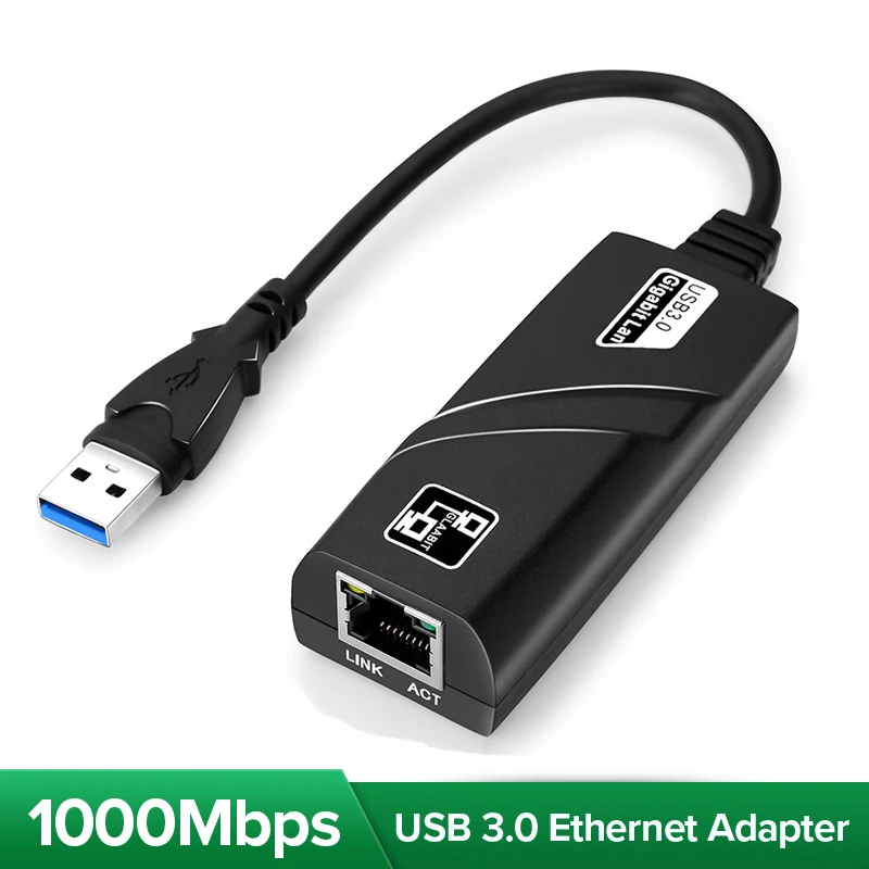 USB 3.0 zu Rj45 Netzwerkkarte Lan Ethernet Adapter 1000 Mbit/s USB Typ C auf RJ 45 Netzwerkkarte für PC MacBook Laptops Plug to Play Image