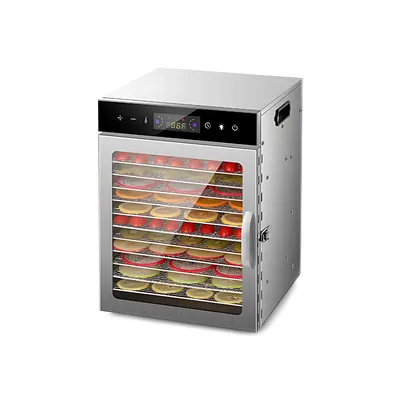 Dehydrators for Food and Jerky with 24H Timer and Light, 12 Drying Racks 800W 30-90℃ Vegetable Fruit Dehydrator EU Plug