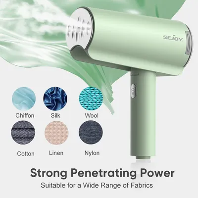Sejoy Portable Garment Steamers for Clothes Travel Use Handheld Garment Steamers Fast Heating Fabric Wrinkles Remover