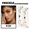 Metallische Sommersprossen Tattoo Aufkleber Gold Silber Temporäre Körperkunst Gesichts Make-up Gefälschte Sommersprossen Schönheit Kosmetik 5PCS