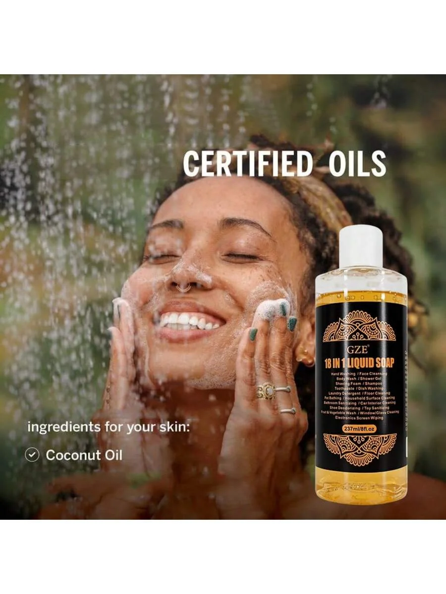 GZE 18-in-1-Flüssigseife, Reinigung für mehrere Oberflächen, Geruchsbeseitigung, sanft an den Händen, vielseitig einsetzbar, schnell trocknend ​ Streifenfreies Finish Image