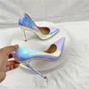 Laserweiße Pumps für Damen, spitzer Zehenbereich, Stiletto-Absatz, flach, 12 cm, Schlangenmuster, Kleid zum Anziehen, weiße Slip-On-Schuhe, Größe 45