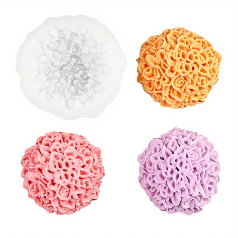 Eine Ringelblume Silikonform DIY Chrysantheme Aromatherapie Kerze Gips Ornament Formen Tag der Toten Tropf Ornament Formen Image