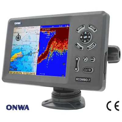 ONWA KCombo-7 7-Zoll-Marine-GPS-Fischfinder-Kombiwandler Farb-LCD-GPS-Plotter-Kombination mit Fischfinder GPS + FISH FINDER