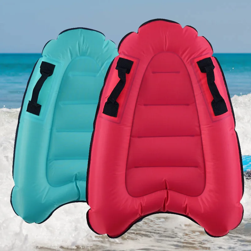 Aufblasbares Surfbrett für den Außenbereich, tragbares Paddelbrett für Erwachsene und Kinder, das Schwimmen lernen, sicheres und leichtes Kickboard-Surfen Image