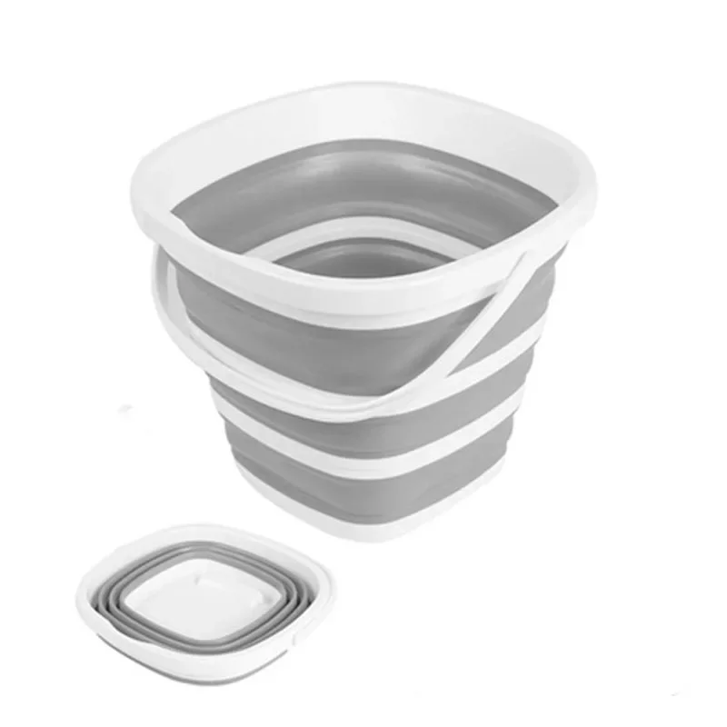 Bad Silikon Falten Eimer Outdoor Auto Waschen Eimer Platz Angeln Liefert 10L Küche Camp Eimer amagi Image