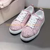 Frauen Rosa Wildleder Nette Runde Kappe Kristall Heißer Strass Dekor Casual Schuhe Elegante Dame Mode Sportswear Anzug Spiel Turnschuhe