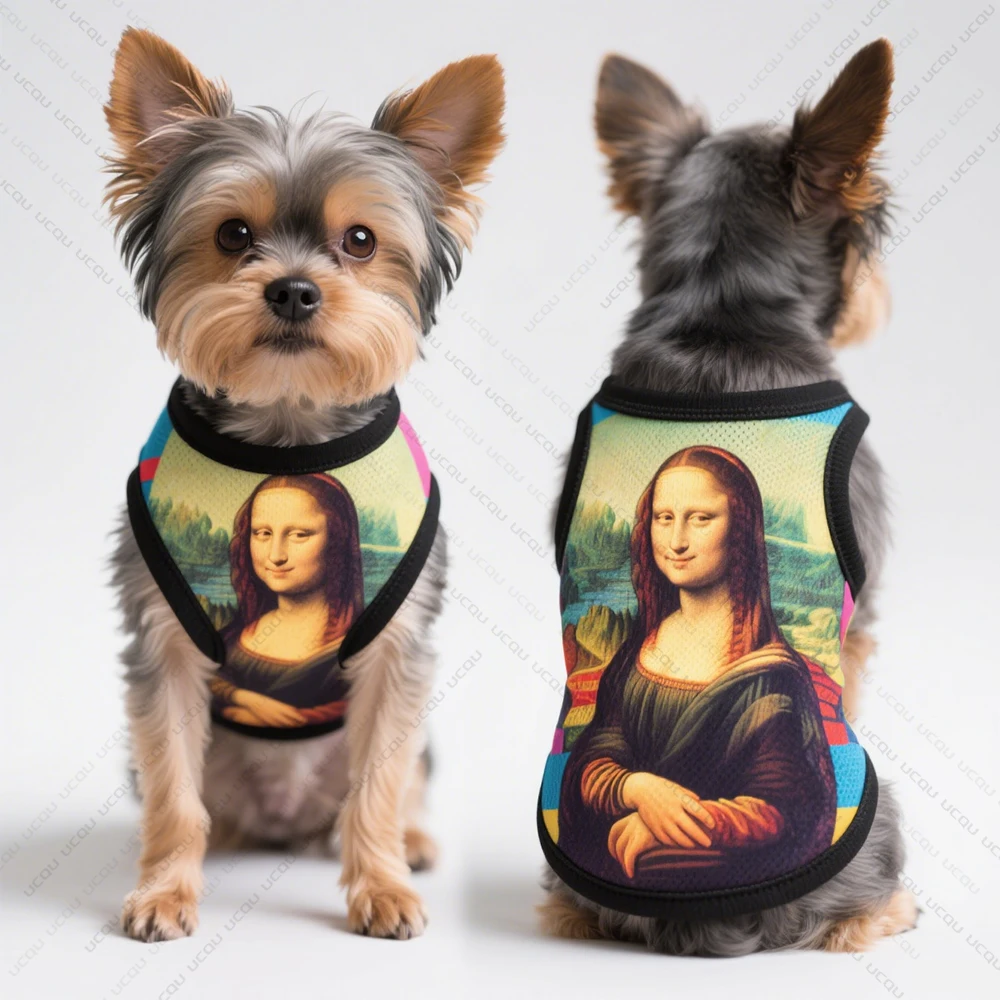Haustier-Hundekleidung, Hundeweste, weltberühmte Gemälde, Musterdruck, schnell trocknend und atmungsaktiv, niedliches und liebenswertes Haustier, exklusiv Image