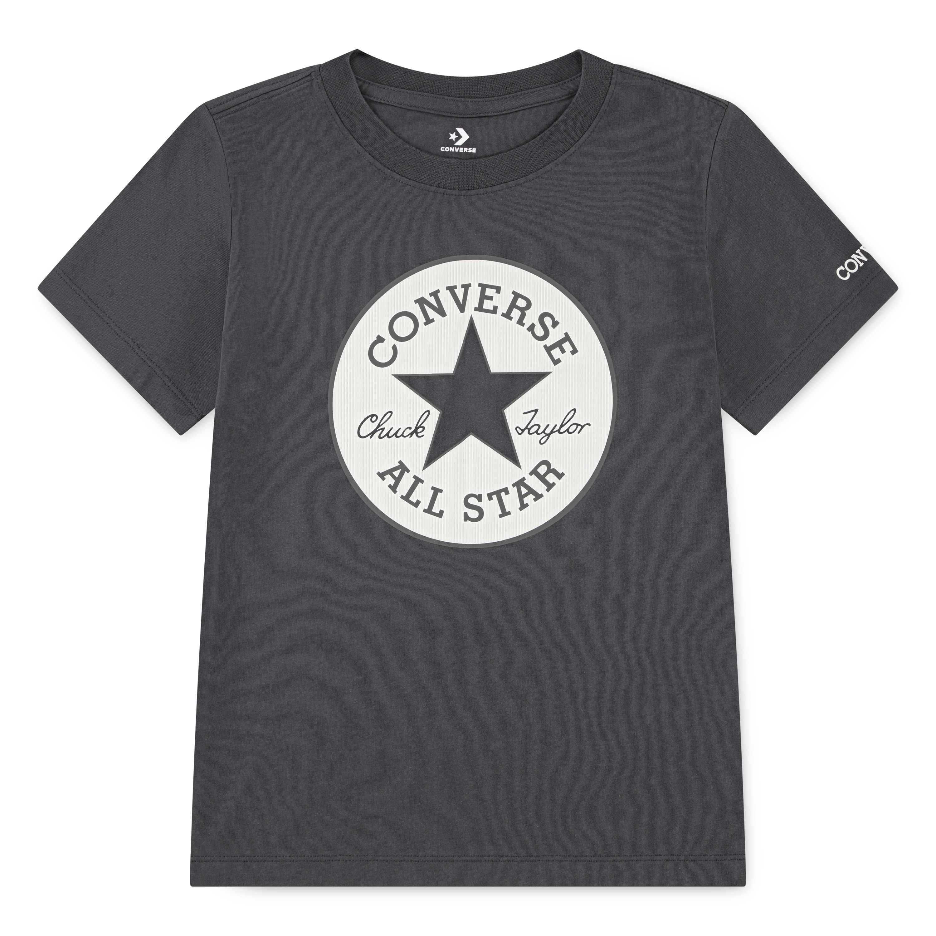 T-Shirt CONVERSE "CNVG DISSECTED CTP CLASSIC T-S", Kinder, Gr. 122128S, schwarz matter, Obermaterial: 60% Baumwolle, 40% Polyester, Sportlich, Shirts Image