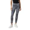 Leggings COMMA, Damen, Gr. 34, N-Gr, grau (grau, schwarz), Web, Obermaterial: 33% Polyester, 32% Viskose, 30% Polyamid, 5% Elasthan, bedruckt, casual, slim fit knöchellang, Hosen, mit All-Over Print