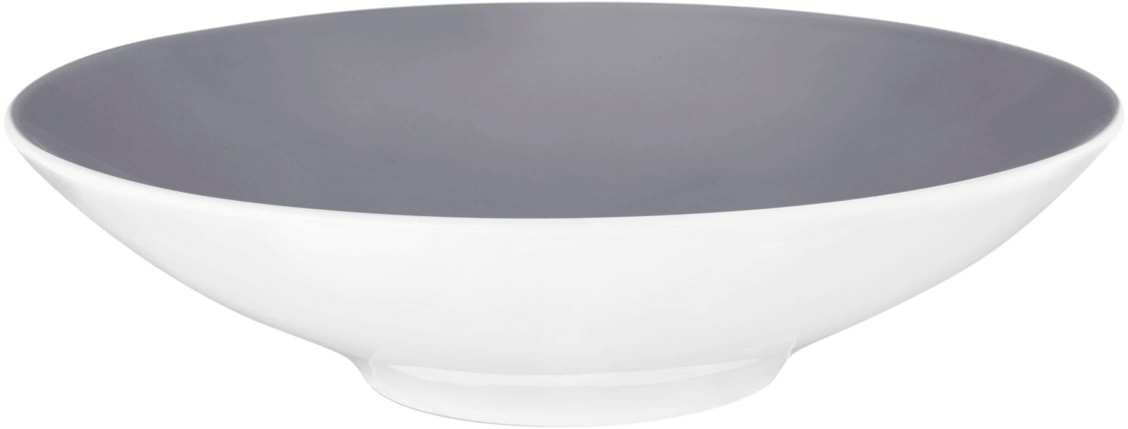 Pastateller SELTMANN WEIDEN "Life Fashion", weiß (elegant grau, weiß), B:23,3cm H:5,3cm L:23,3cm T:23,3cm Ø:23,3cm, Porzellan, Speiseteller, Pasta-/Suppenteller 23 cm