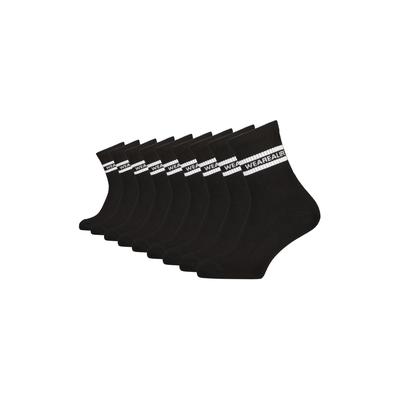 Tennissocken ALIFE & KICKIN "Damen 9 PACK - HenjaAK", Damen, Gr. 39-42, schwarz, 75% Baumwolle 20% Polyester 3% Polyamid 2% Elastan, normal, Socken, sportliche Tennissocken mit Streifen, aus Baumwolle mit weichem Bund Image