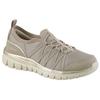 Slip-On Sneaker SKECHERS "GRACEFUL-PURECRUSH", Damen, Gr. 40, grau (taupe, goldfarben), Textil, Lederimitat, sportlich, Schuhe, Freizeitschuh mit elastischem Einstieg