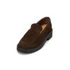 Loafer MARC O'POLO "aus softem Veloursleder", Damen, Gr. 41, braun (schwarz earth), Obermaterial: 100% Leder (Rind), Schuhe