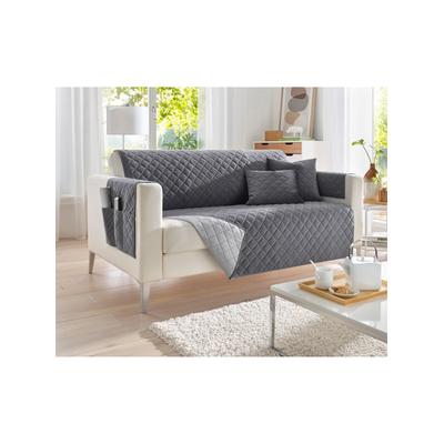 Tagesdecke Gr. 4, grau (hellgrau), B:40cm L:40cm, 100% Polyester, Tagesdecken Image