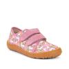 Barfußschuh FRODDO "BAREFOOT CANVAS", Kinder, Gr. 29, rosa (rosa, kombiniert), Baumwolle, Veloursleder, gemustert, klassisch, Schuhe, Sneaker, Klettschuh mit Baumwollfutter