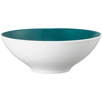 Dessertschale SELTMANN WEIDEN "Life Fashion", weiß, trendy petrol, B:14,60cm H:5,30cm L:14,60cm T:14,60cm Ø:14,60cm, Porzellan, Schüsseln, Schale rund 14,5 cm Image