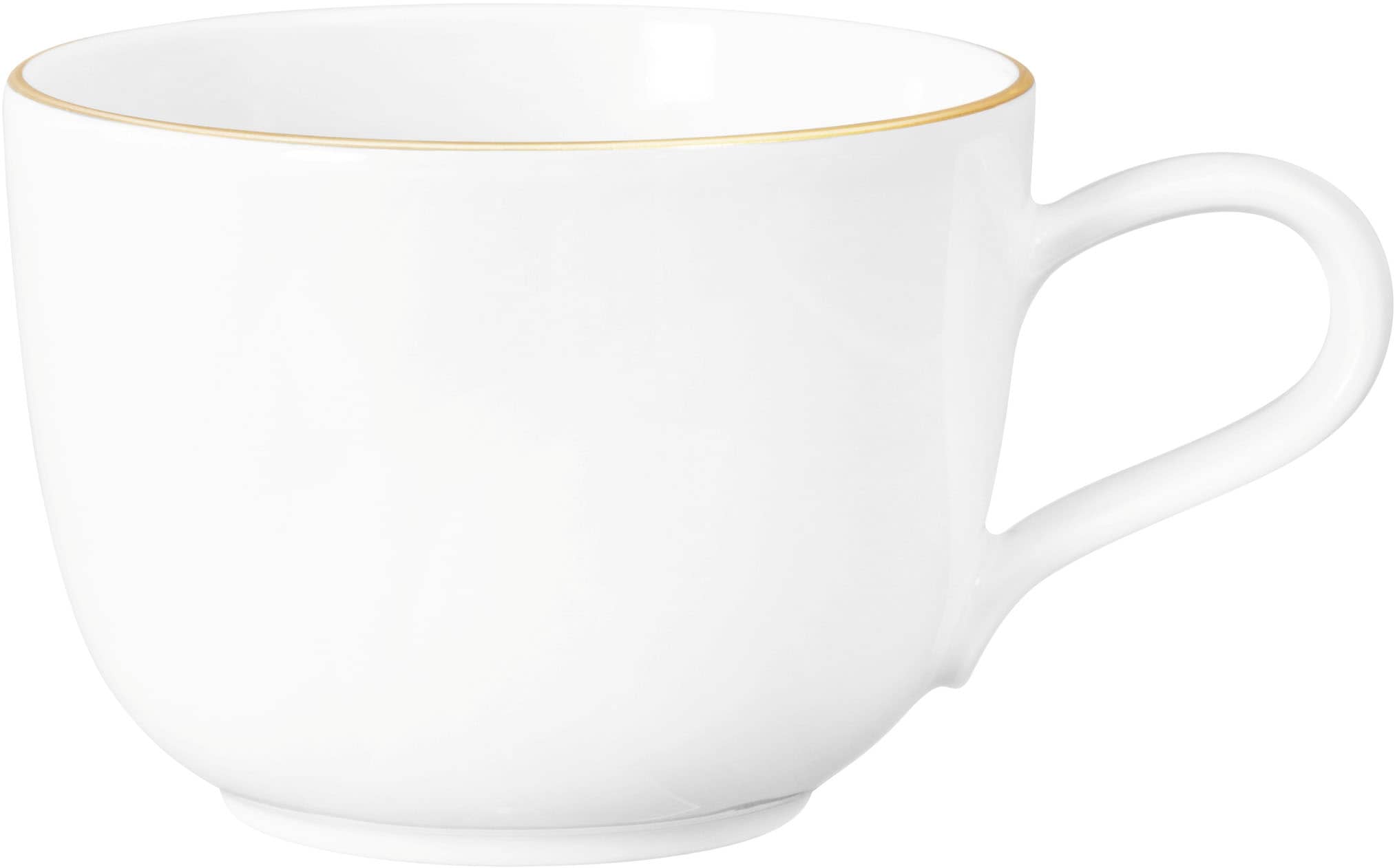 Tasse SELTMANN WEIDEN "Liberty - Goldrand", gold (weiß, goldfarben), B:8,7cm H:6,4cm Ø:11,6cm, Porzellan, Trinkgefäße, Tasse, Kaffeeobertasse 0,26 l
