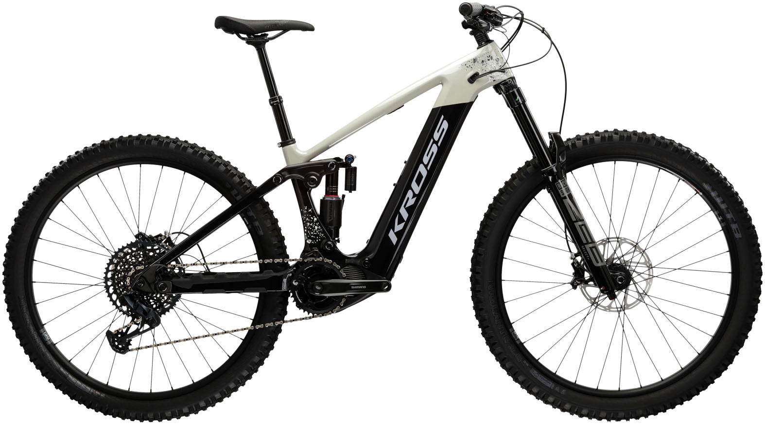 E-Bike KROSS "KROSS E-MTB Moon Boost 1.0 29" grau" Gr. 38, grau (grau, schwarz), Elektrofahrräder, 38cm, 29 Zoll (73,66cm) Image