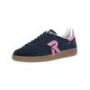 Sneaker RIEKER "Rieker Sneaker Glattleder", Damen, Gr. 43, bunt (blau, pink), Glattleder, casual, Schuhe