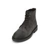 Stiefelette MARC O'POLO "aus softem Velours-Rindleder", Damen, Gr. 47, schwarz (schwarz graphite), Obermaterial: 100% Leder (Rind), unifarben, Schuhe