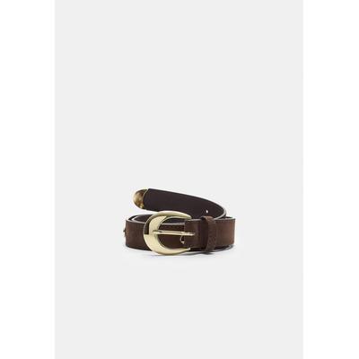 Stradivarius Belt with oval studs Pale camel 34