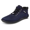 Barfußschuh LEGUANO "Galaxo", Damen, Gr. 37, blau (dunkelblau), Textil, sportlich, Schuhe, Komfortschuh, Flats, Schnürschuh mit spezieller Halbkugel-Laufsohle
