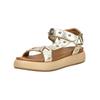 Riemchensandale INUOVO "INUOVO Sandalen Leder", Damen, Gr. 41, gold, Leder, casual, Schuhe