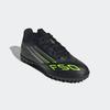 Fußballschuh ADIDAS PERFORMANCE "F50 CLUB KUNSTRASEN E KINDER", Gr. 38,5, schwarz (core schwarz, iron metallic, lucid lemon), Synthetik, sportlich, Schuhe, geeignet für harte Untergründe Asche und Kunstrasen