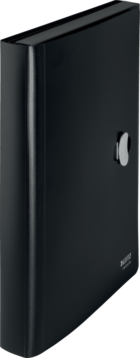 LEITZ Projektmappe Recycle A4 PP 5 Fächer schwarz Packung mit 5 Stück Image