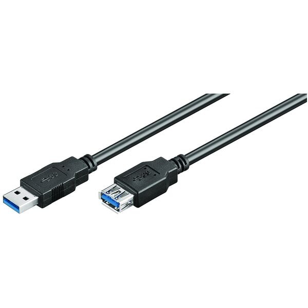 goobay USB-Kabel USB 3.0 A schwarz 3.0 m schwarz Image
