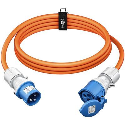 goobay Camping Verlängerungskabel 5.0 m IP44 CEE-Stecker CEE-Buchse orange Image