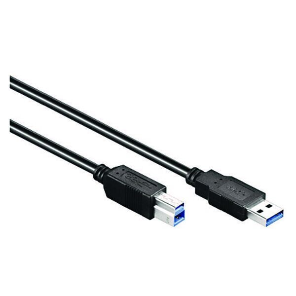 goobay USB-Kabel USB 3.0 A/USB 3.0 B schwarz 3.0 m schwarz