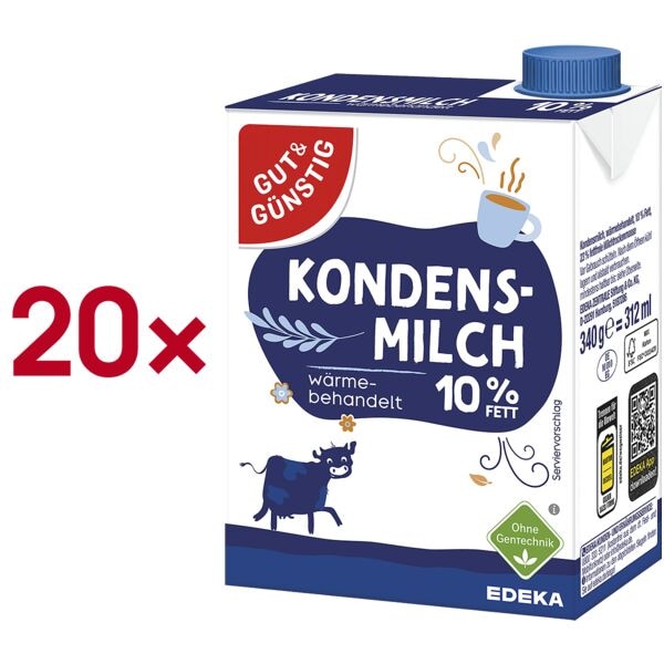 Gut & Günstig 20er-Pack Kondensmilch 10% Fett Image