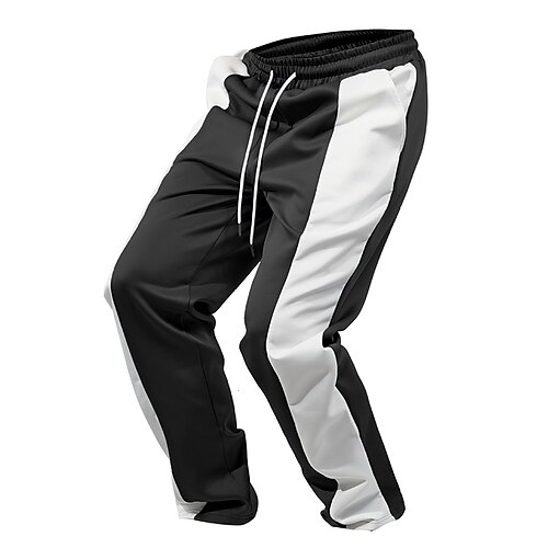 Homme Joggings Pantalon Jogger Pantalons Pantalon décontracté Pantalons de Course Cordon de serrage Taille Élastique Jambe Droite Uni Confort Longueur complète Occasionnel Quotidien Extérieur Mode