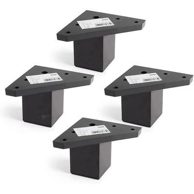 Ahlsen - 4-teiliges Möbelbein mit Montageplatte – für Tisch, Bett, Stühle – Aluminiumlegierung – Image
